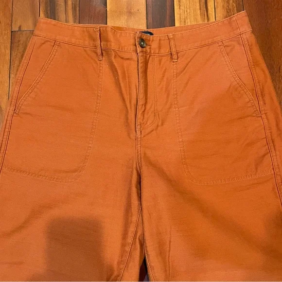 J. Crew Re-Imagined Pants Garment Dyed Foundry Chinos Women 12 Rust Sailor Boho - Picture 3 of 9